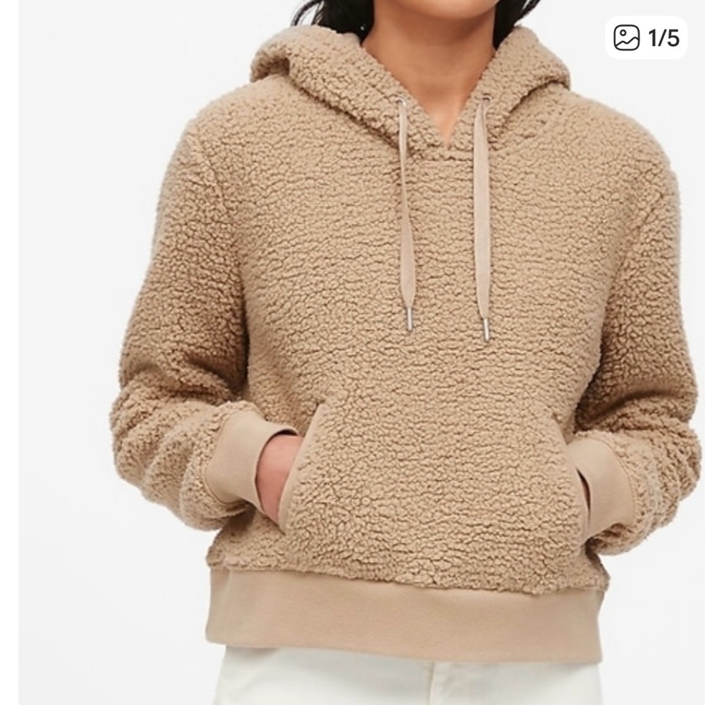 NWOT Banana Republic Tan Teddy Hoodie